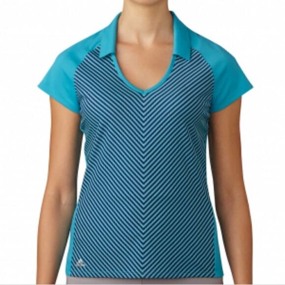 adidas Tops - Adidas Climachill striped golf shirt sz XL